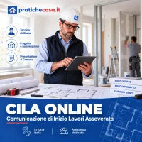 Tecnico abilitato PraticheCasa.it con progetto CILA durante una ristrutturazione interna